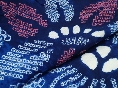 平和屋着物∴夏物 浴衣 有松鳴海絞り 枝花文 綿 逸品 未使用 CABA0434ng