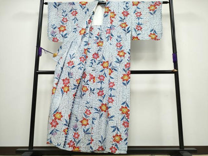 平和屋着物∴夏物 浴衣 有松鳴海絞り 百合 綿 逸品 CABA0439ng