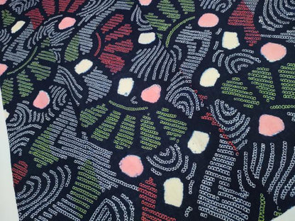 平和屋着物∴夏物 浴衣 有松鳴海絞り 扇流水文 綿 逸品 CABA0442ng