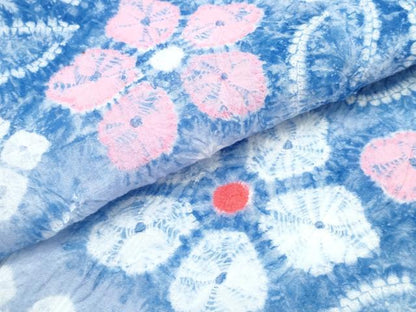 平和屋着物∴夏物 浴衣 有松鳴海絞り 蔦の葉花文 綿 逸品 CABA0444ng