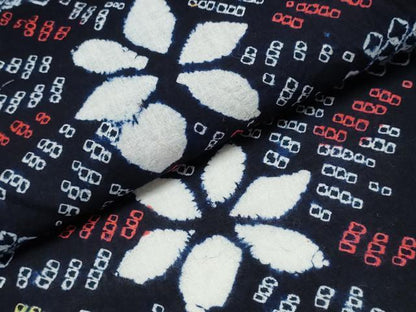 平和屋着物∴夏物 浴衣 有松鳴海絞り 舞花文 綿 逸品 CABA0445ng