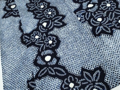 平和屋着物∴夏物 浴衣 有松鳴海絞り 舞花文 綿 逸品 CABA0446ng