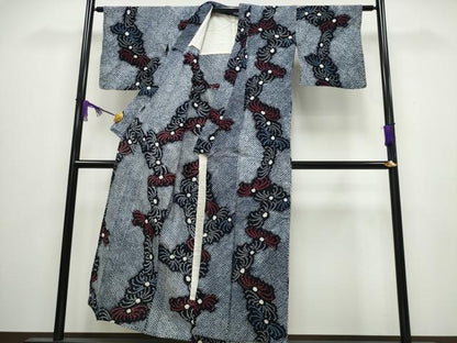 平和屋着物∴夏物 浴衣 有松鳴海絞り 乱菊 綿 逸品 CABA0447ng
