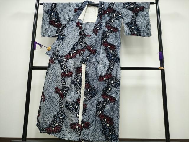 平和屋着物∴夏物 浴衣 有松鳴海絞り 乱菊 綿 逸品 CABA0447ng