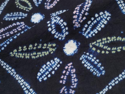 平和屋着物∴夏物 浴衣 有松鳴海絞り 切嵌菊文 綿 逸品 CABA0448ng