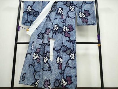 平和屋着物∴夏物 浴衣 有松鳴海絞り 蔦の葉文 綿 逸品 CABA0452ng