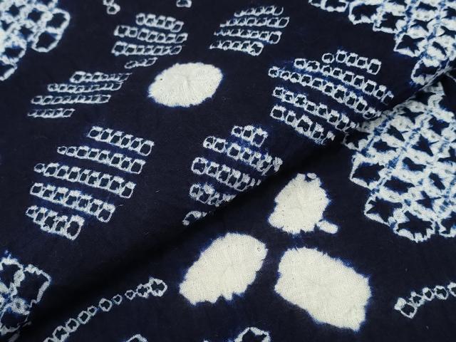 平和屋着物∴夏物 浴衣 有松鳴海絞り 花唐草文 綿 逸品 未使用 CABA0454ng