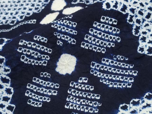 平和屋着物∴夏物 浴衣 有松鳴海絞り 花唐草文 綿 逸品 未使用 CABA0454ng