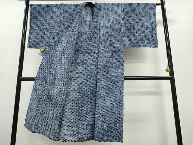 平和屋着物∴夏物 男性 浴衣 有松鳴海絞り 三浦絞り 松坂屋扱い 綿 逸品 未使用 CABA0455ng