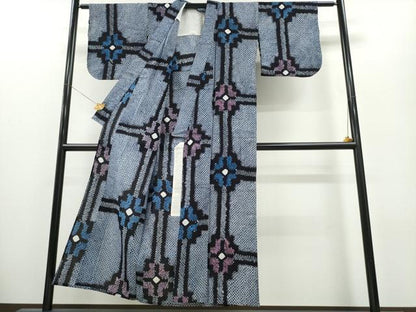 平和屋着物∴夏物 浴衣 有松鳴海絞り 天井文 綿 逸品 CABA0459ng
