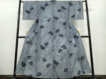 平和屋着物∴夏物 浴衣 有松鳴海絞り 笹文 綿 逸品 CABA0460ng