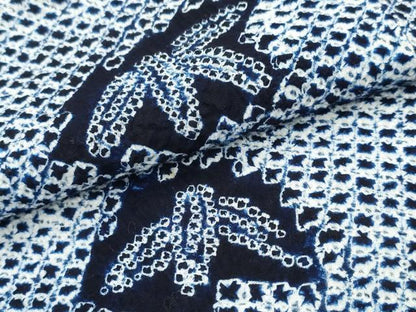 平和屋着物∴夏物 浴衣 有松鳴海絞り 笹文 綿 逸品 CABA0460ng