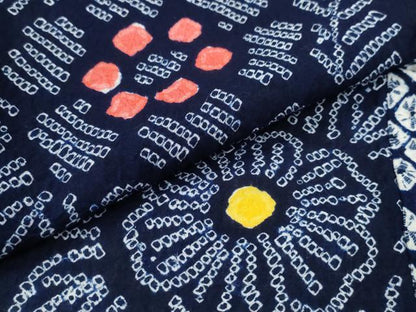 平和屋着物∴夏物 浴衣 有松鳴海絞り 松葉花文 綿 逸品 CABA0462ng