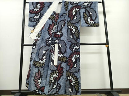平和屋着物∴夏物 浴衣 有松鳴海絞り 菊文 綿 逸品 未使用 CABA0463ng