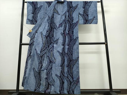 平和屋着物∴夏物 浴衣 有松鳴海絞り 草木文 三越扱い 綿 逸品 CABA0466ng
