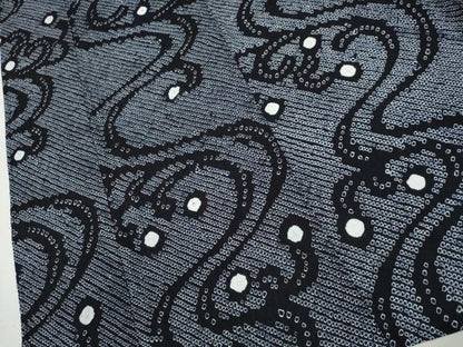平和屋着物∴夏物 浴衣 有松鳴海絞り 立波文 綿 逸品 CABA0468ng
