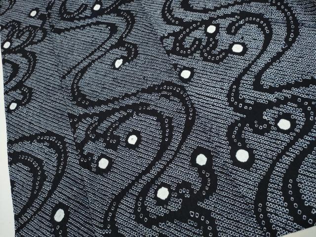 平和屋着物∴夏物 浴衣 有松鳴海絞り 立波文 綿 逸品 CABA0468ng