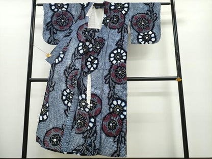 平和屋着物∴夏物 浴衣 有松鳴海絞り 草花文 綿 逸品 CABA0475ng