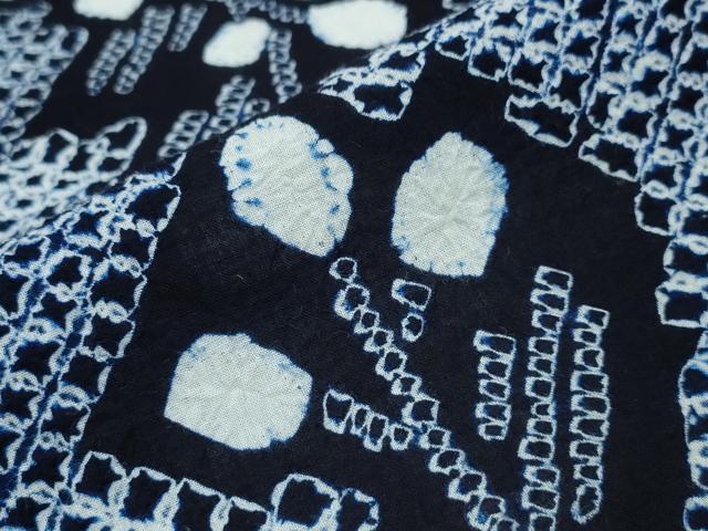 平和屋着物∴夏物 浴衣 有松鳴海絞り 松葉間道 綿 逸品 CABA0498ng