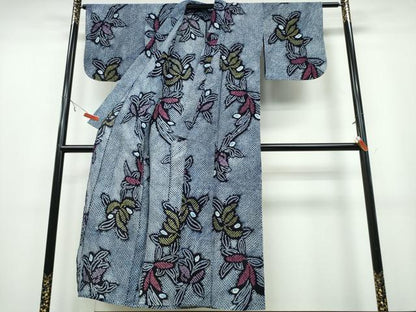 平和屋着物∴夏物 浴衣 有松鳴海絞り 舞花文 綿 逸品 未使用 CABA0501ng