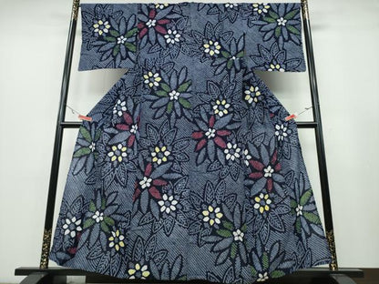 平和屋着物∴夏物 浴衣 有松鳴海絞り 舞花尽くし 綿 逸品 CABA0502ng