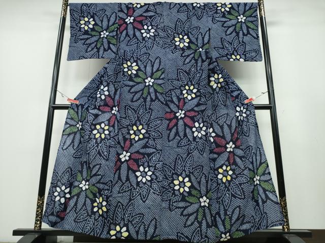 平和屋着物∴夏物 浴衣 有松鳴海絞り 舞花尽くし 綿 逸品 CABA0502ng