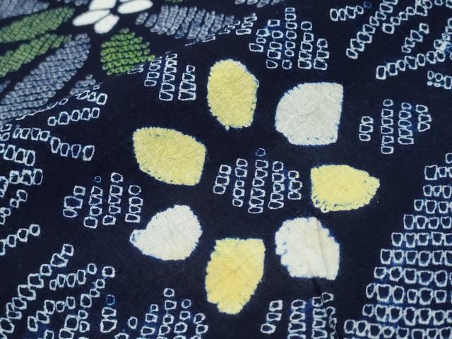 平和屋着物∴夏物 浴衣 有松鳴海絞り 舞花尽くし 綿 逸品 CABA0502ng