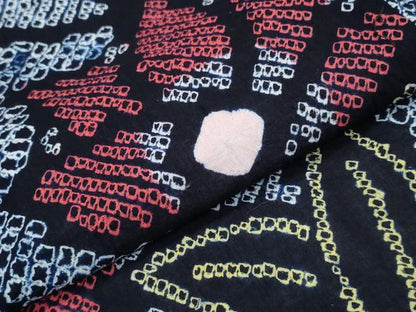 平和屋着物∴夏物 浴衣 有松鳴海絞り 枝花文 綿 逸品 未使用 CABA0505ng