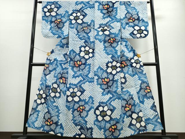 平和屋着物∴夏物　浴衣　有松鳴海絞り　枝椿　綿　逸品　CABB6409ng 平和屋着物∴夏物 浴衣 有松鳴海絞り 舞葉椿 綿 逸品 CABD2799ngの通販