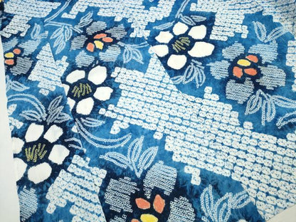 平和屋着物∴夏物 浴衣 有松鳴海絞り 枝椿 綿 逸品 CABA0609ng