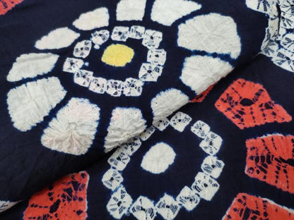 平和屋着物∴夏物 浴衣 有松鳴海絞り 番傘 綿 逸品 CABA0610ng