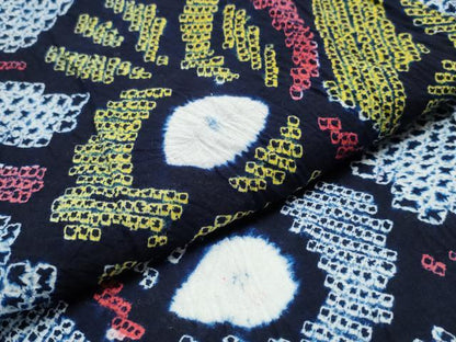 平和屋着物∴夏物 浴衣 有松鳴海絞り 鬘帯牡丹文 綿 逸品 CABA0623ng