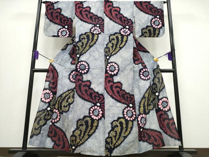 平和屋着物∴夏物 浴衣 有松鳴海絞り 乱菊 綿 逸品 CABA0626ng