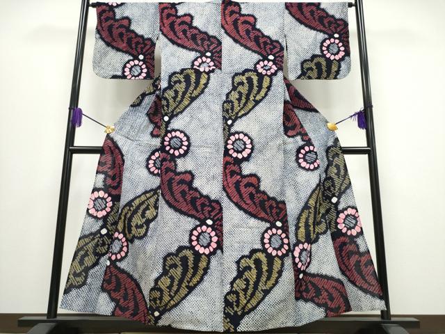 平和屋着物∴夏物 浴衣 有松鳴海絞り 乱菊 綿 逸品 CABA0626ng
