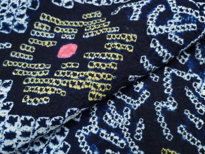 平和屋着物∴夏物 浴衣 有松鳴海絞り 流水花文 綿 逸品 CABA0631ng