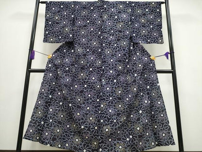 平和屋着物∴夏物 浴衣 有松鳴海絞り 舞菊尽くし 綿 逸品 CABA0637ng