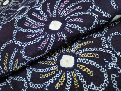平和屋着物∴夏物 浴衣 有松鳴海絞り 舞菊尽くし 綿 逸品 CABA0637ng