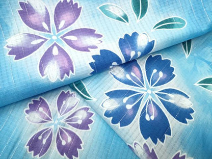平和屋着物∴夏物 浴衣 綿紅梅 舞花文 ラメ糸 綿 逸品 CABA0655ng