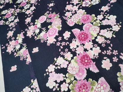 平和屋着物∴夏物 浴衣 綿紅梅 花丸文 綿 逸品 CABA0656ng