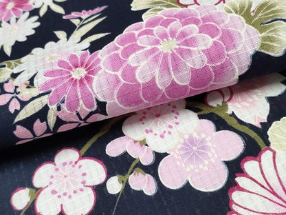 平和屋着物∴夏物 浴衣 綿紅梅 花丸文 綿 逸品 CABA0656ng