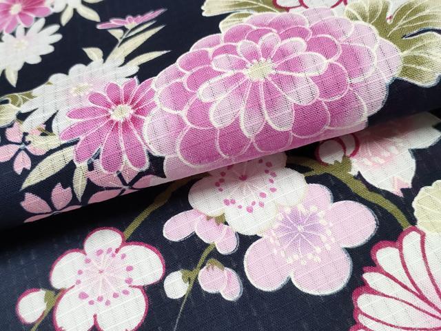 平和屋着物∴夏物 浴衣 綿紅梅 花丸文 綿 逸品 CABA0656ng