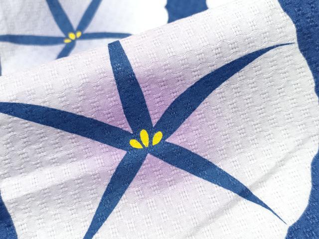 平和屋着物∴夏物 浴衣 朝顔 綿 逸品 CABA0657ng