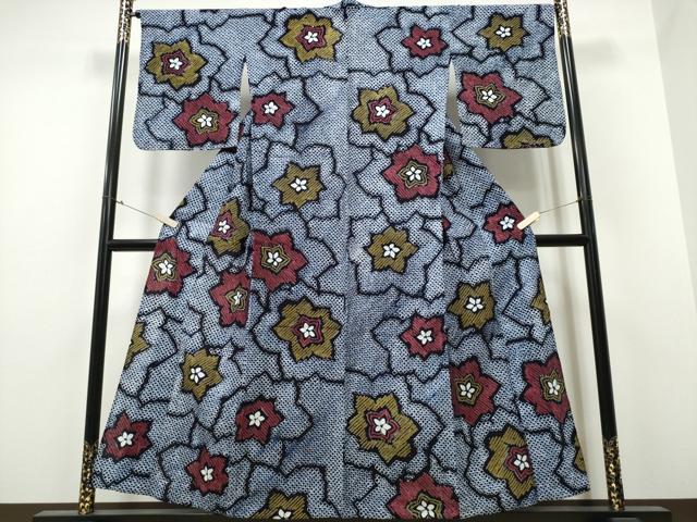 平和屋着物∴夏物 浴衣 有松鳴海絞り 舞花文 綿 逸品 CABA0669ng