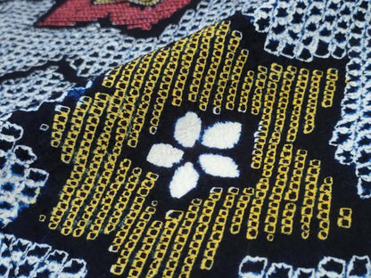 平和屋着物∴夏物 浴衣 有松鳴海絞り 舞花文 綿 逸品 CABA0669ng
