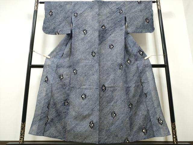 平和屋着物∴夏物 浴衣 有松鳴海絞り 吉祥文 綿 逸品 CABA0670ng