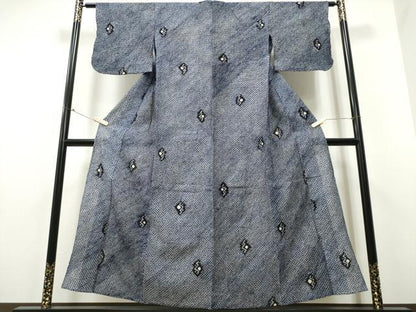 平和屋着物∴夏物 浴衣 有松鳴海絞り 吉祥文 綿 逸品 CABA0670ng