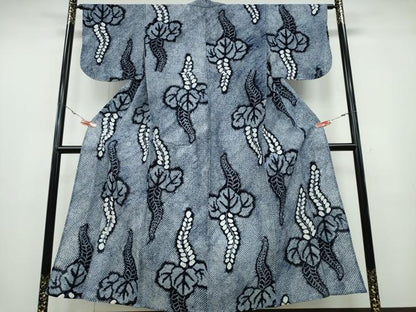 平和屋着物∴夏物 浴衣 有松鳴海絞り 桐花文 綿 逸品 CABA0674ng