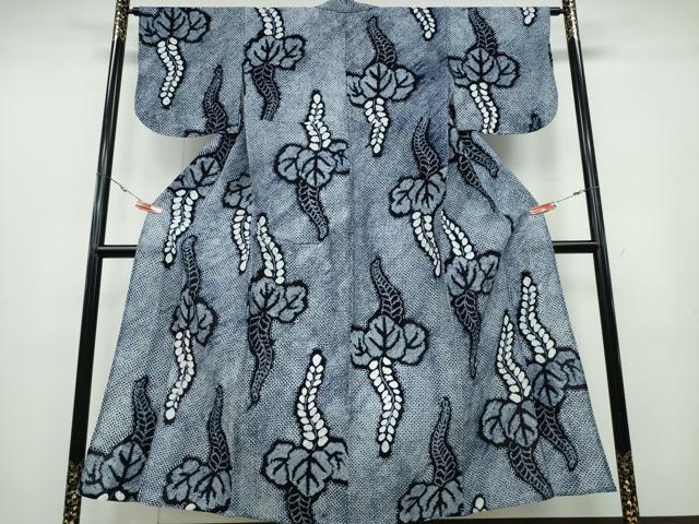 平和屋着物∴夏物 浴衣 有松鳴海絞り 桐花文 綿 逸品 CABA0674ng