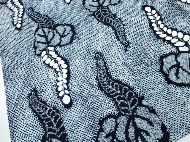 平和屋着物∴夏物 浴衣 有松鳴海絞り 桐花文 綿 逸品 CABA0674ng