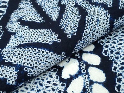 平和屋着物∴夏物 浴衣 有松鳴海絞り 桐花文 綿 逸品 CABA0674ng
